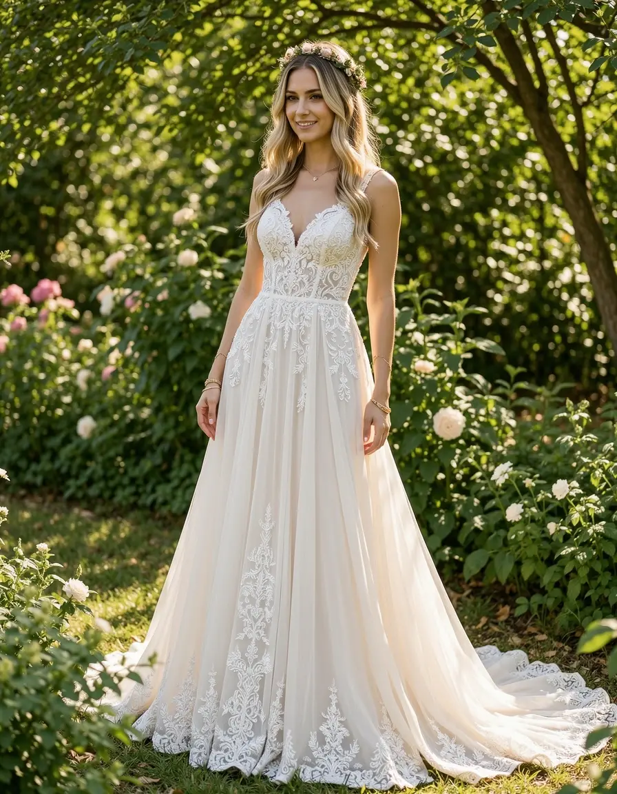 Abito da sposa boho in chiffon