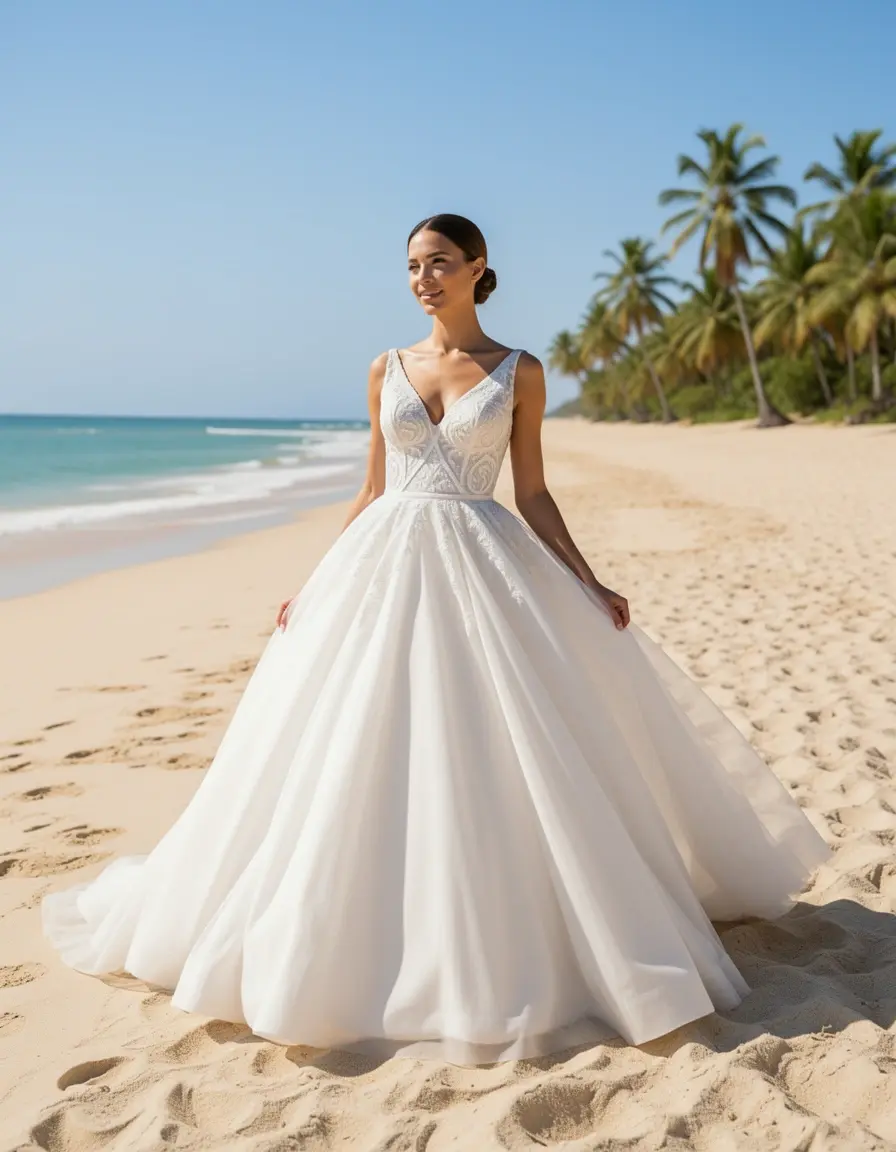 Abito da sposa stile impero fluido