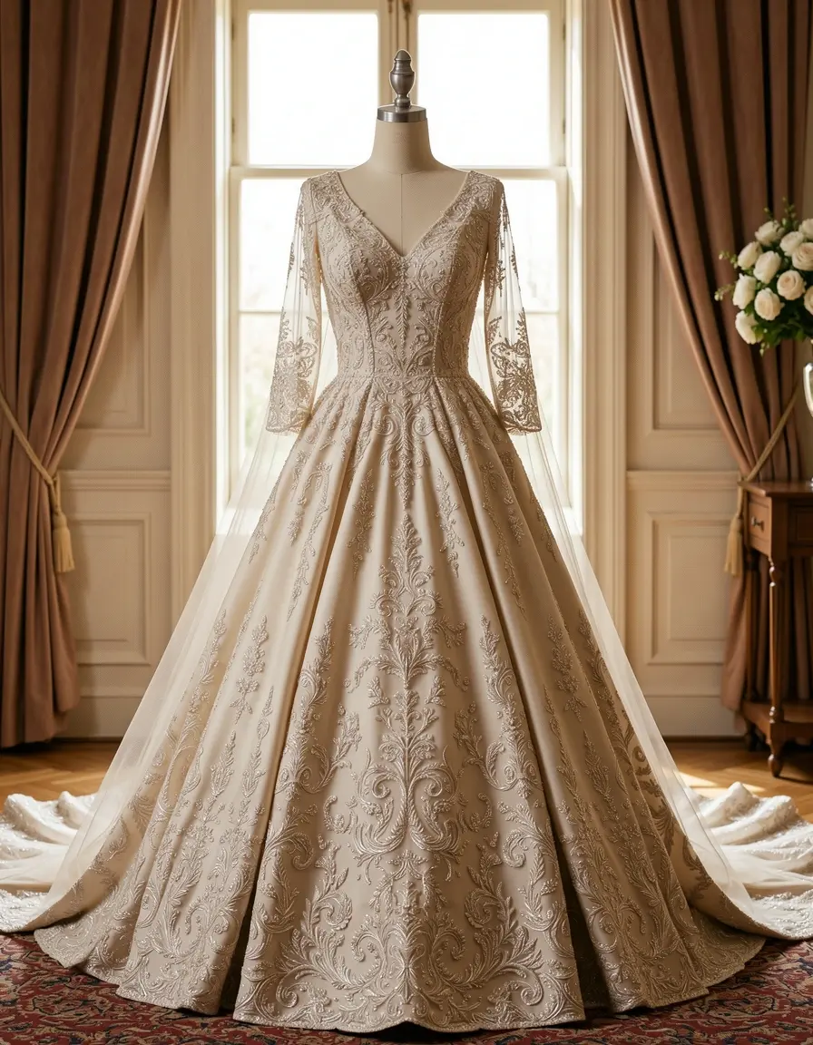 Abito da sposa vintage con perline