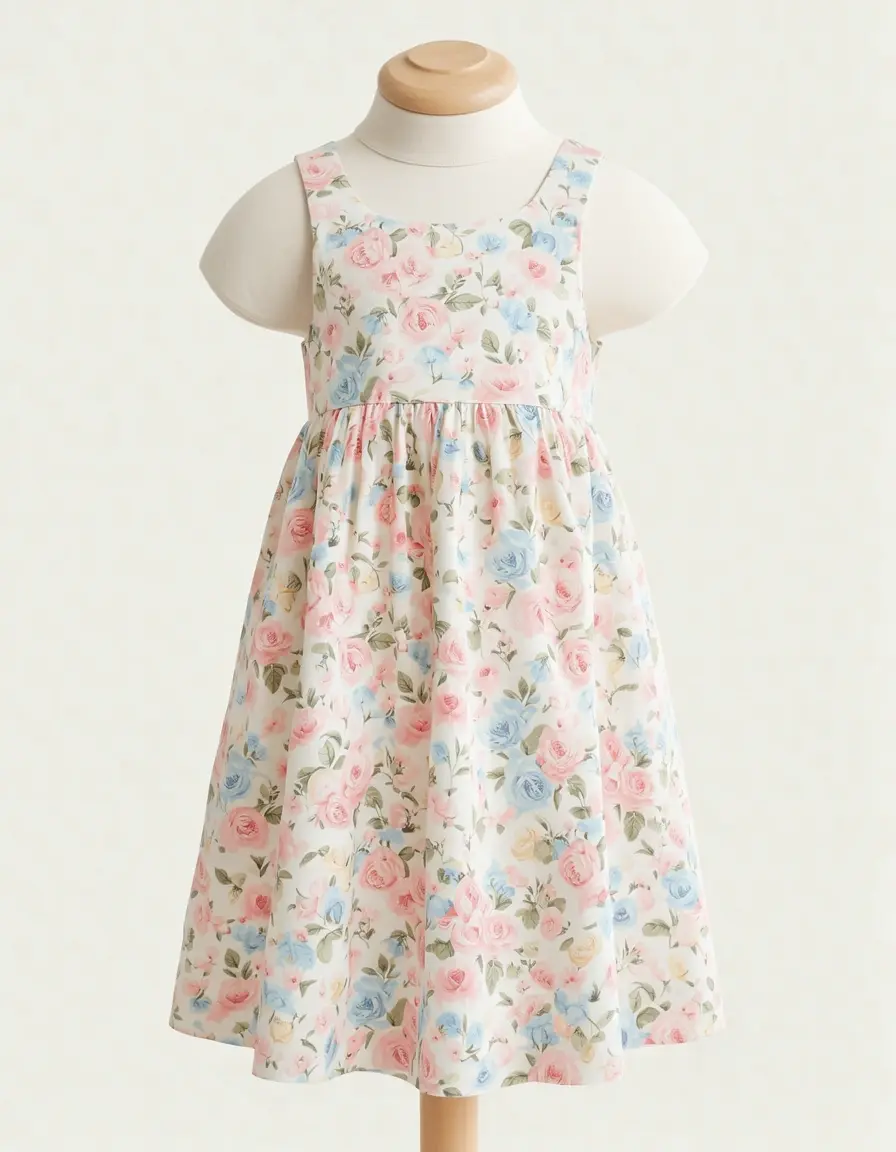 Vestito a fiori stampa soft per cerimonia