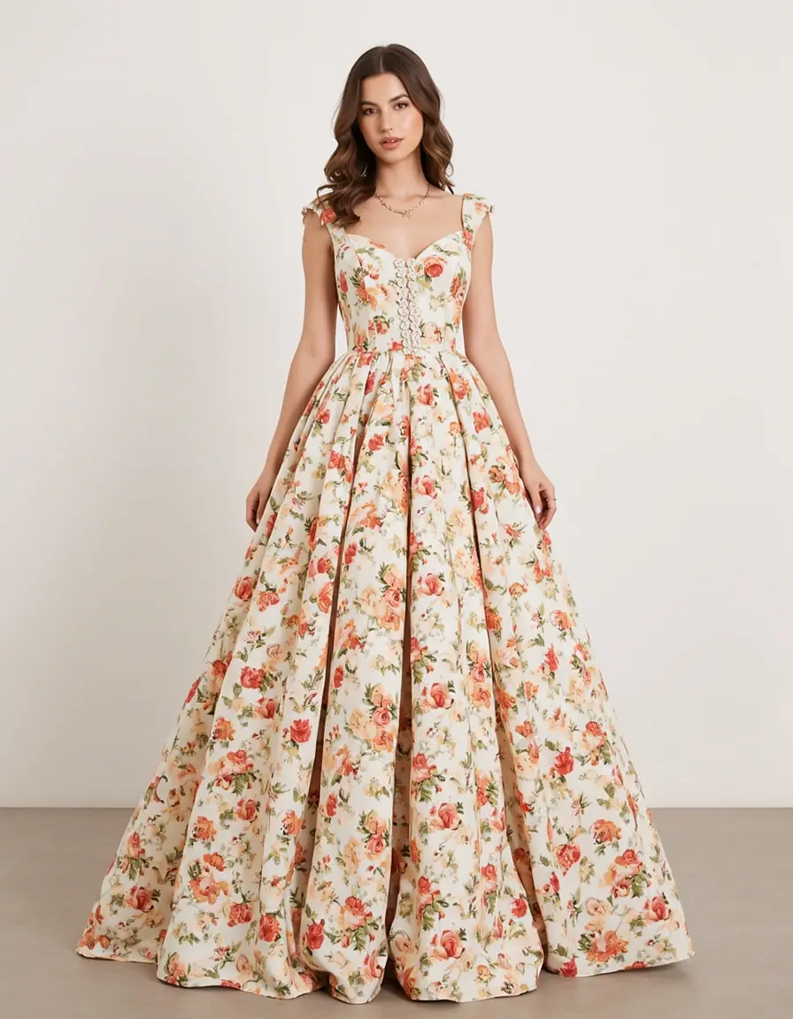 Empire Waist Dress - Abito stile impero floreale