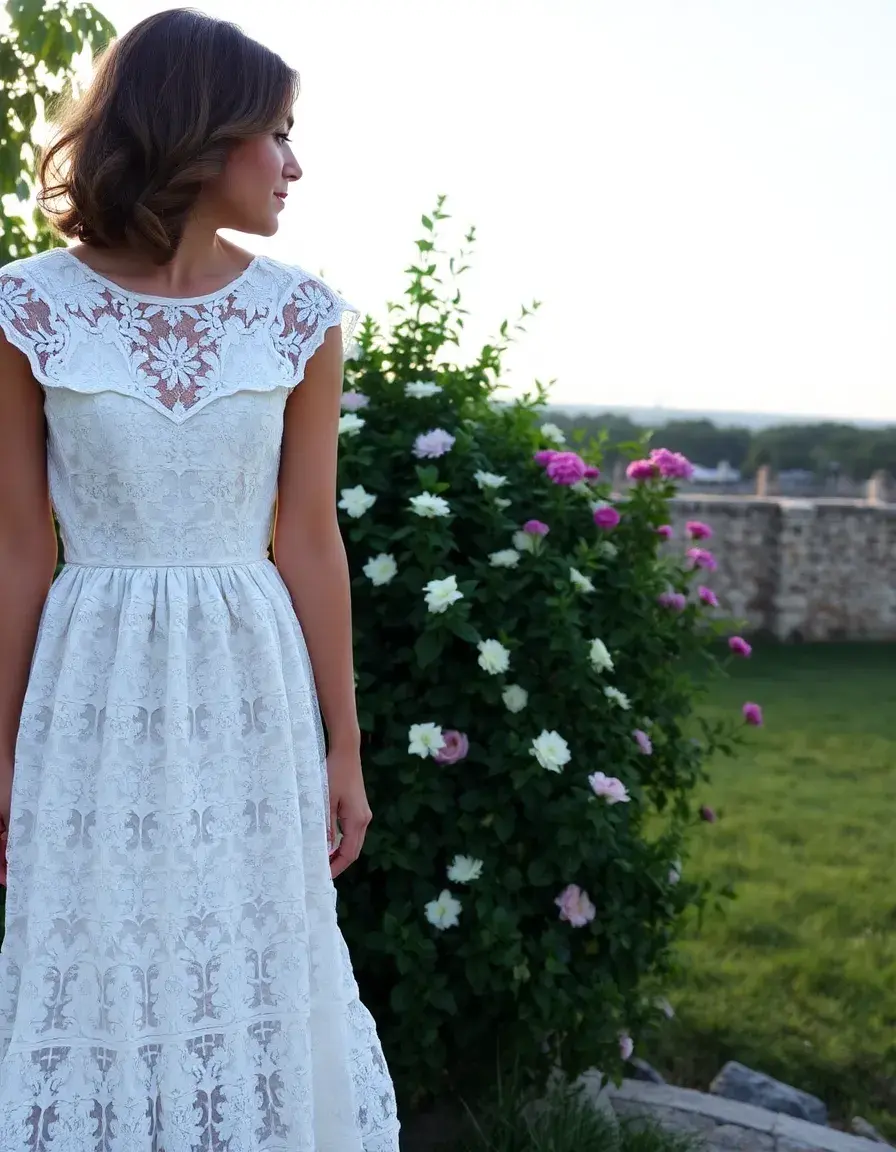White Lace Dress romantico