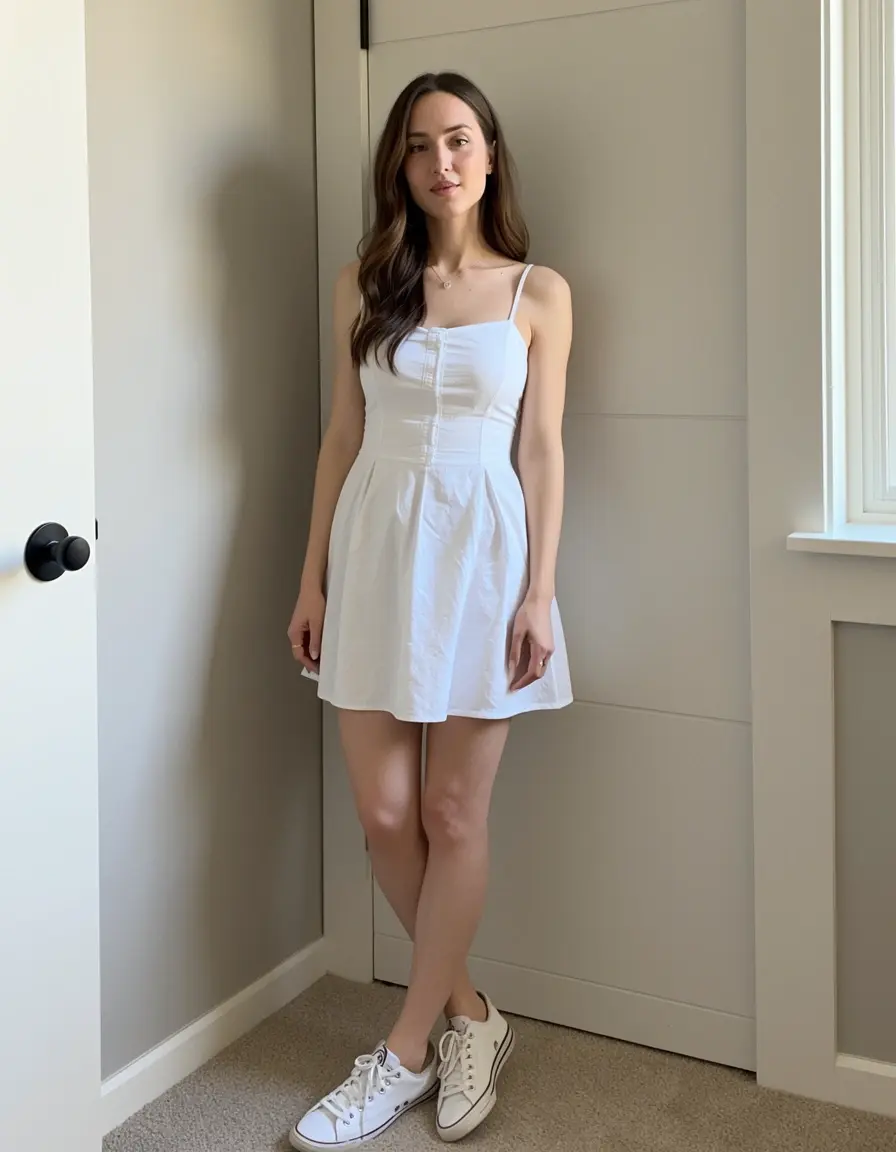 White Mini Dress casual