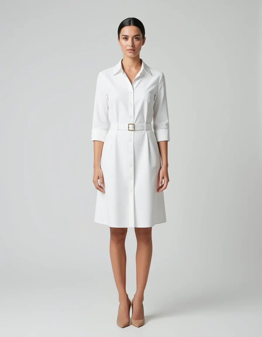 White Shirt Dress smart