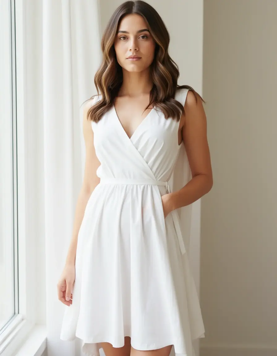 White Wrap Dress versatile