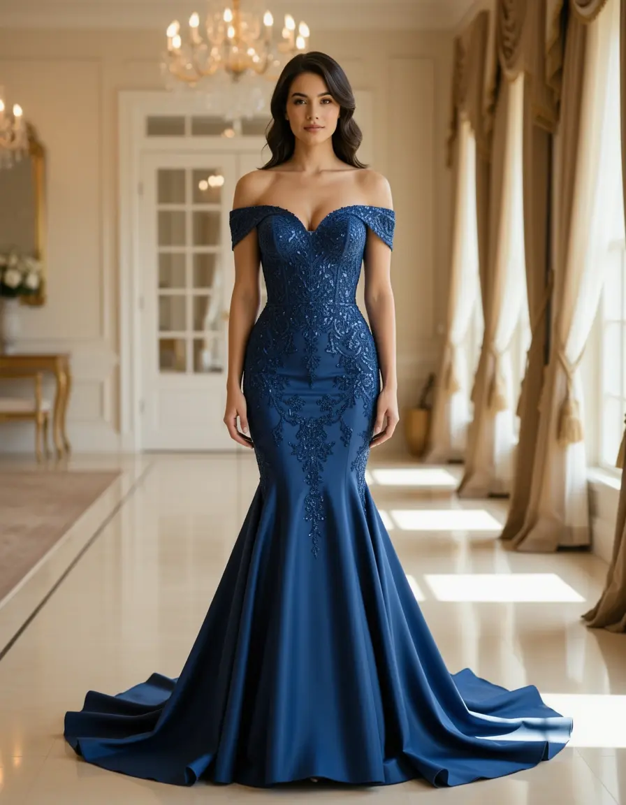 Off-Shoulder Mermaid Gown