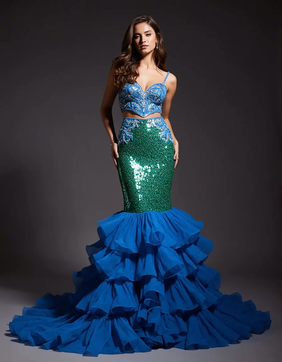 Ruffle Tail Mermaid Dress