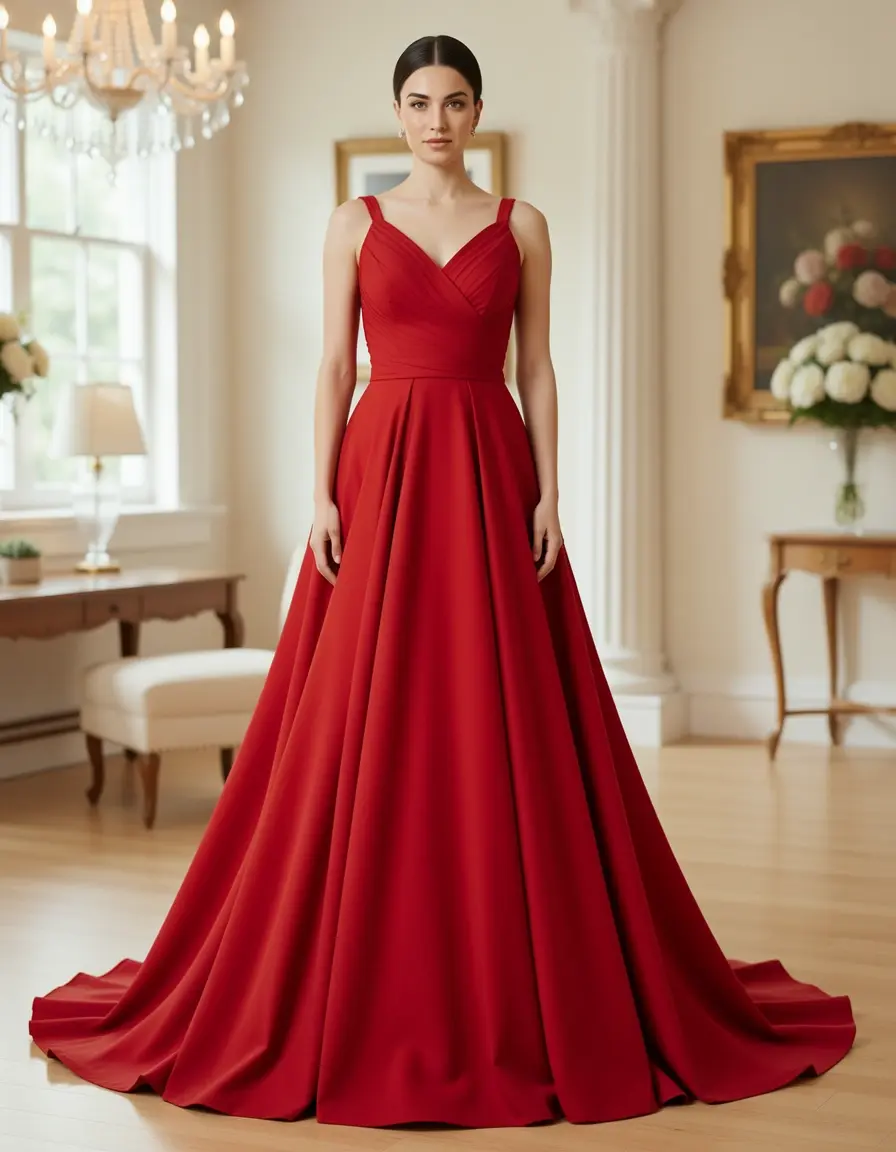 Red Wrap Damigella Dress