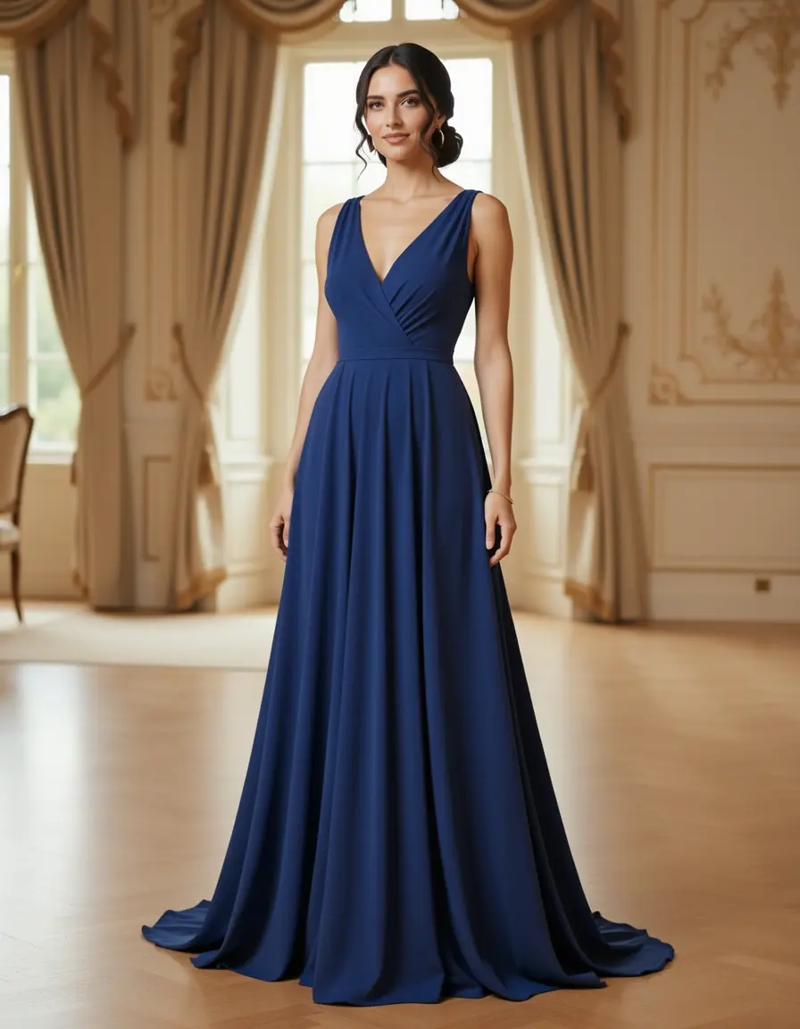 Vestito elegante maxi fluido classy