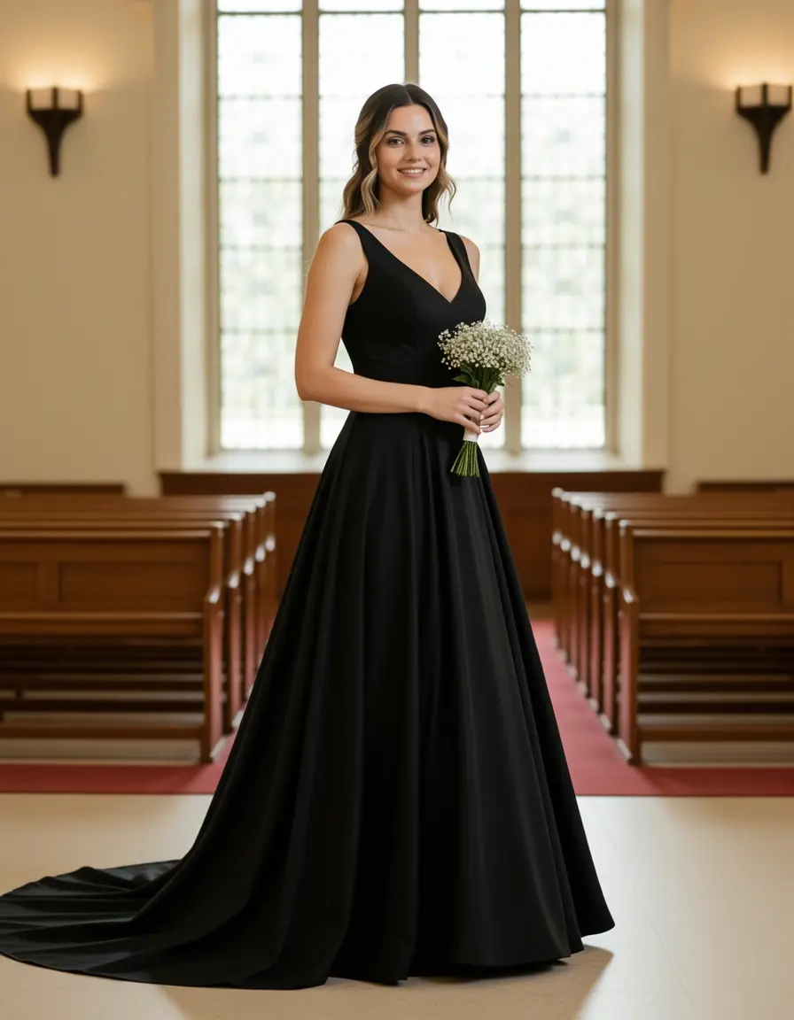 Formal Sheath Grad Dress - Tubino nero laurea