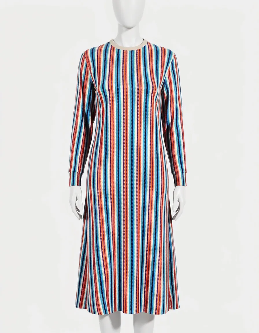 Striped maglia dress multicolore