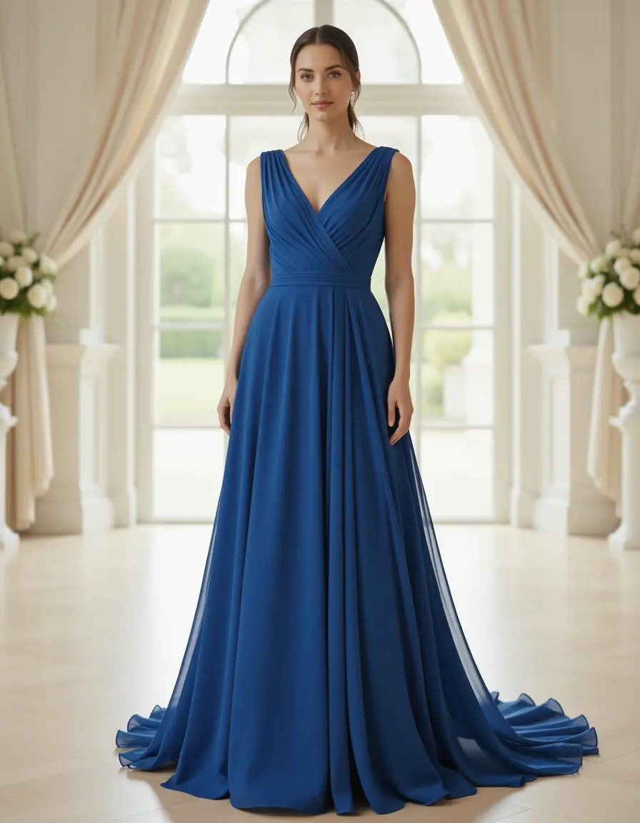 Chiffon Wrap Guest Dress - Vestito Matrimonio Invitata