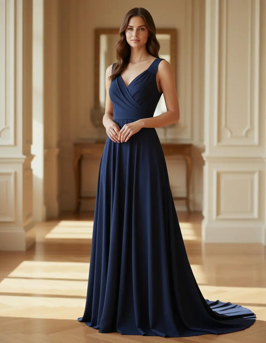 Blue Navy Blu Dress abito elegante blu