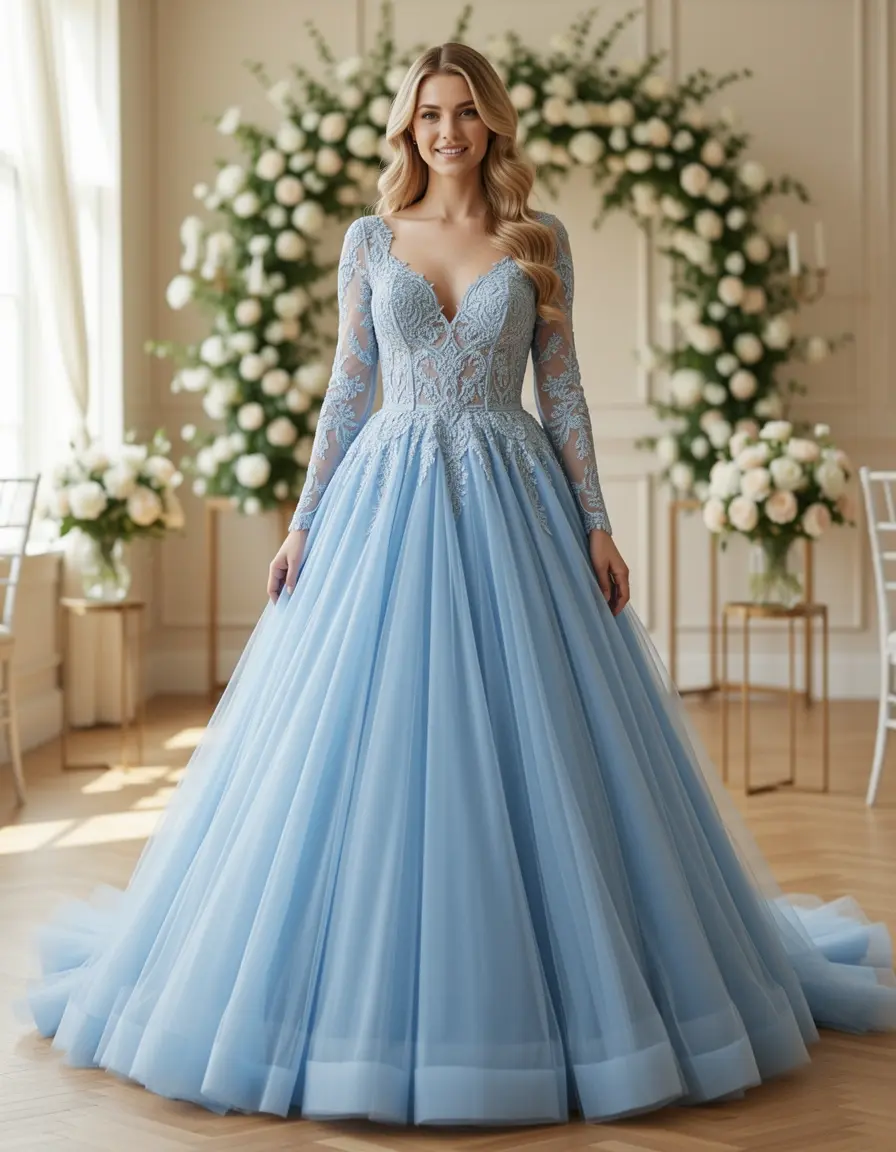 Tulle Mermaid Sposa - Abito sirena con coda in tulle