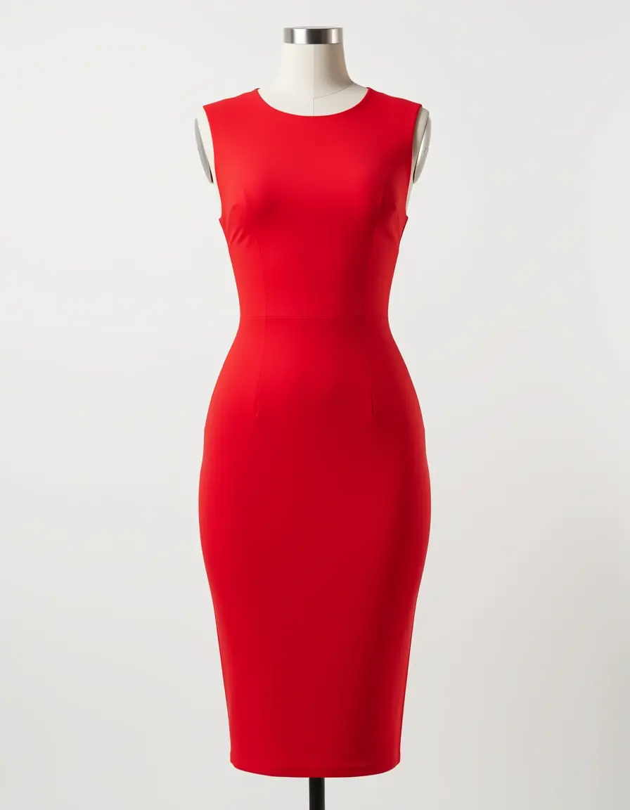Vestito rosso aderente bodycon per serate glamour