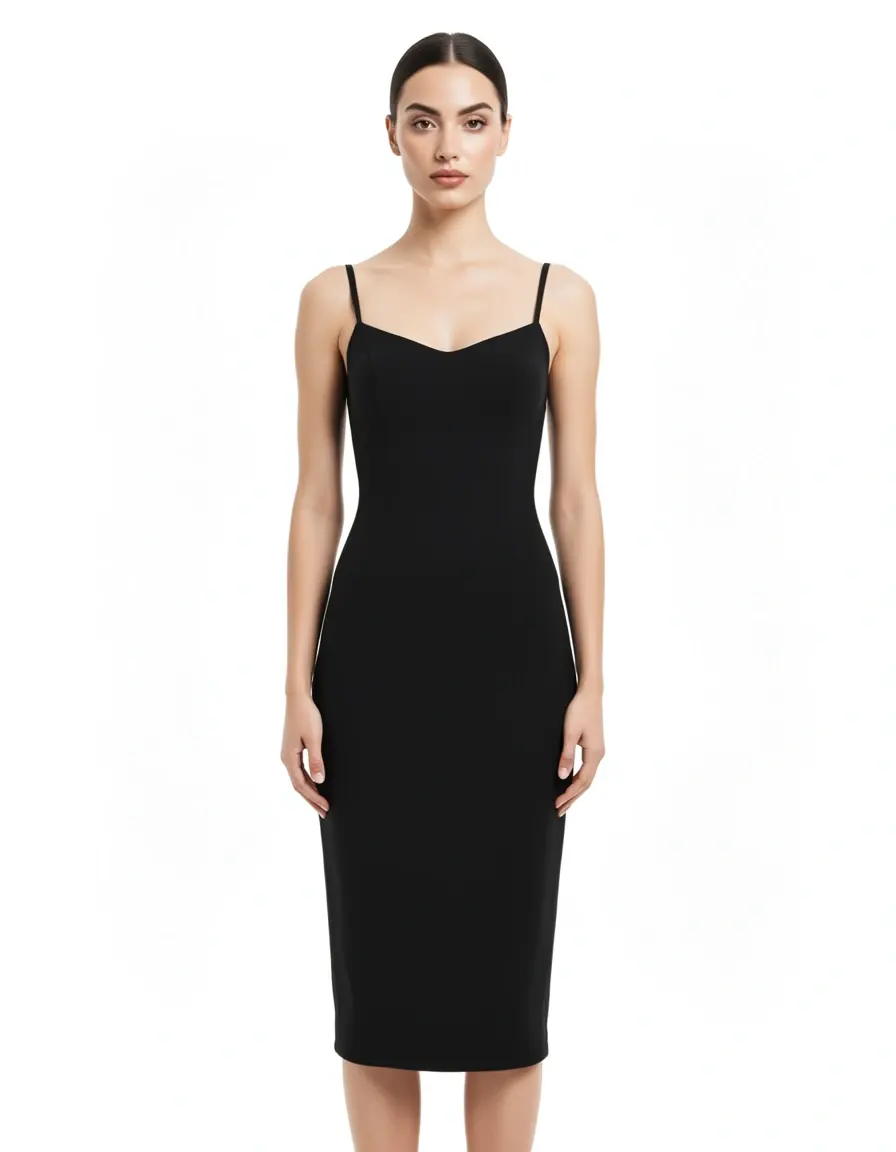Black Tubino Bodycon - Vestito Tubino Nero Aderente