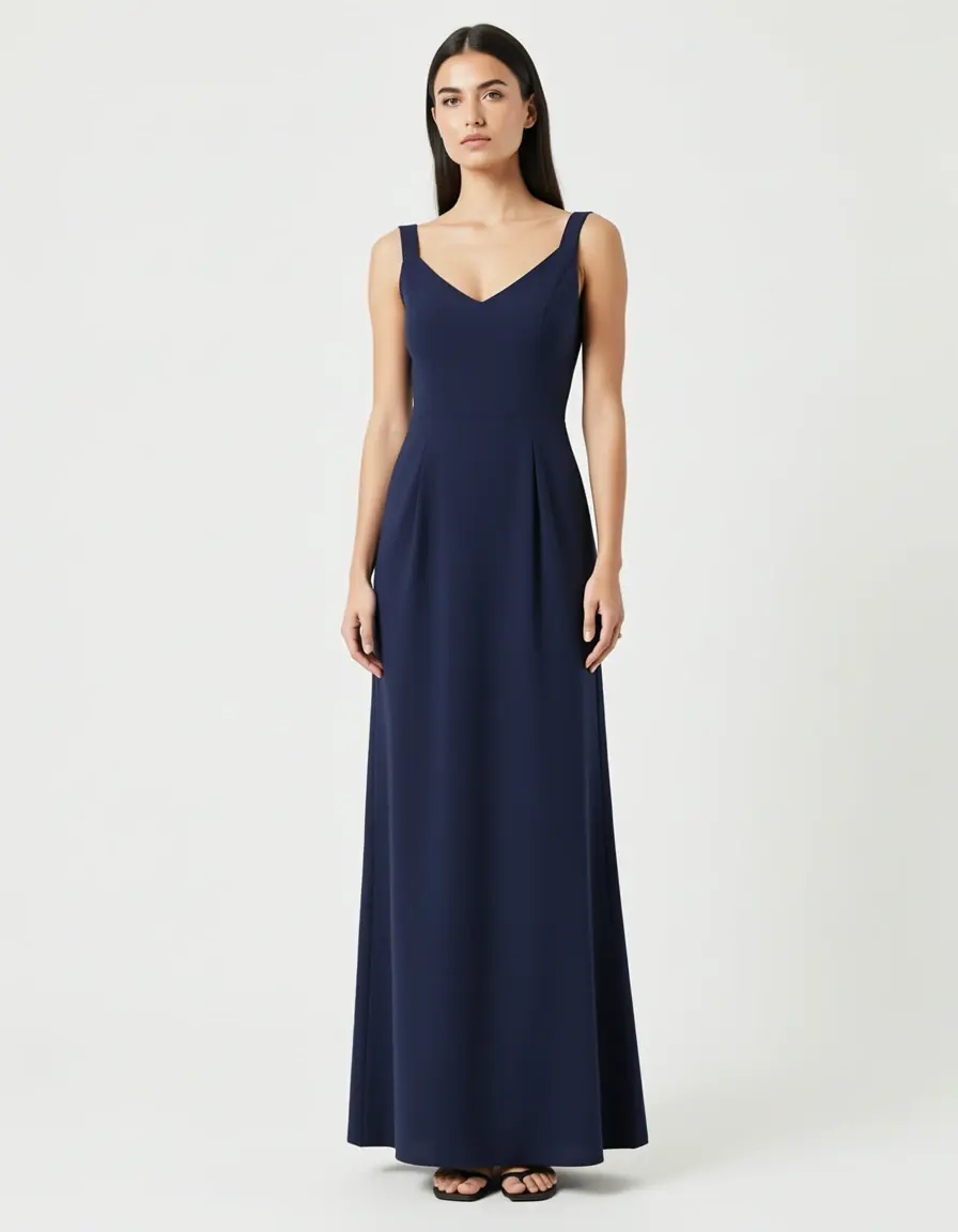 Navy Midi Tubino - Abito Blu Classico