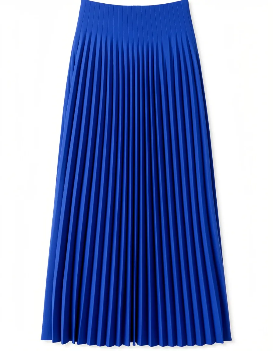 Blue Pleated Tubino - Tubino Blu Plissettato