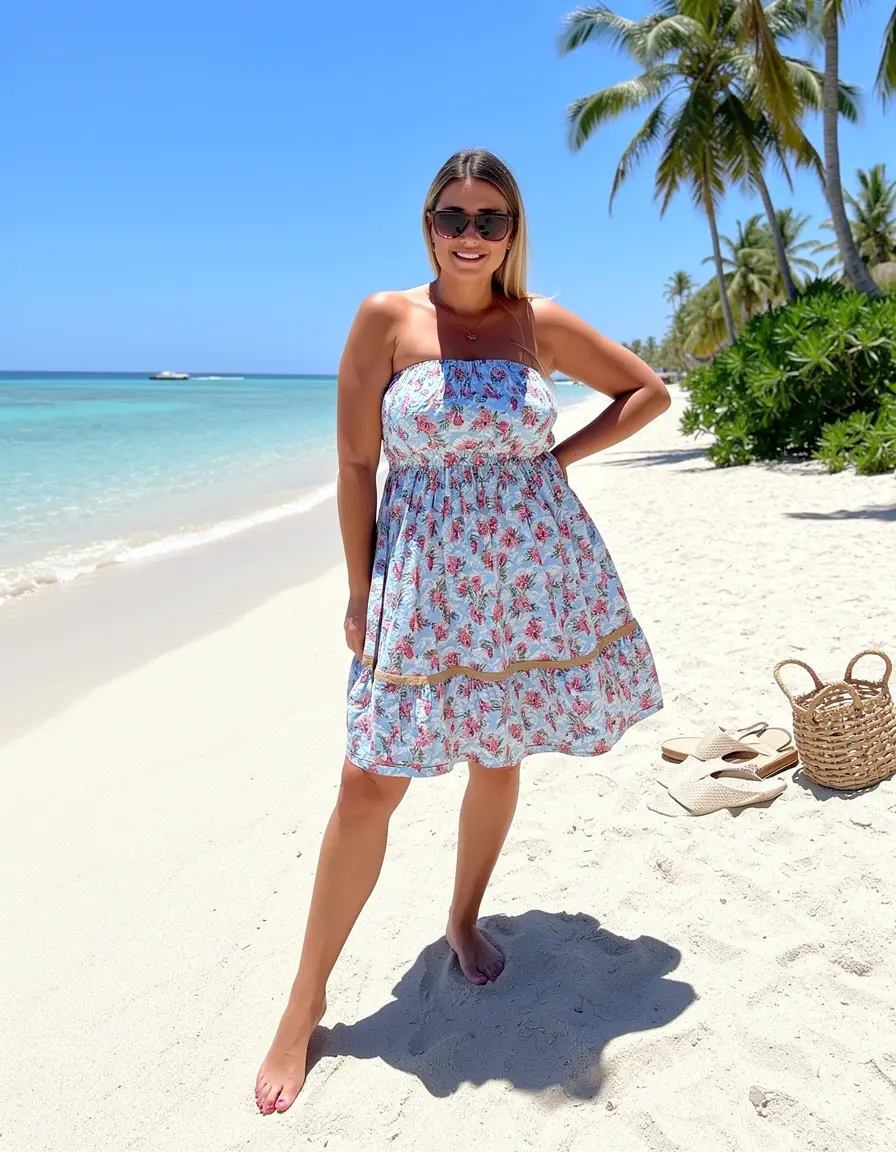 Strapless Beach Dress - Vestito mare senza spalline