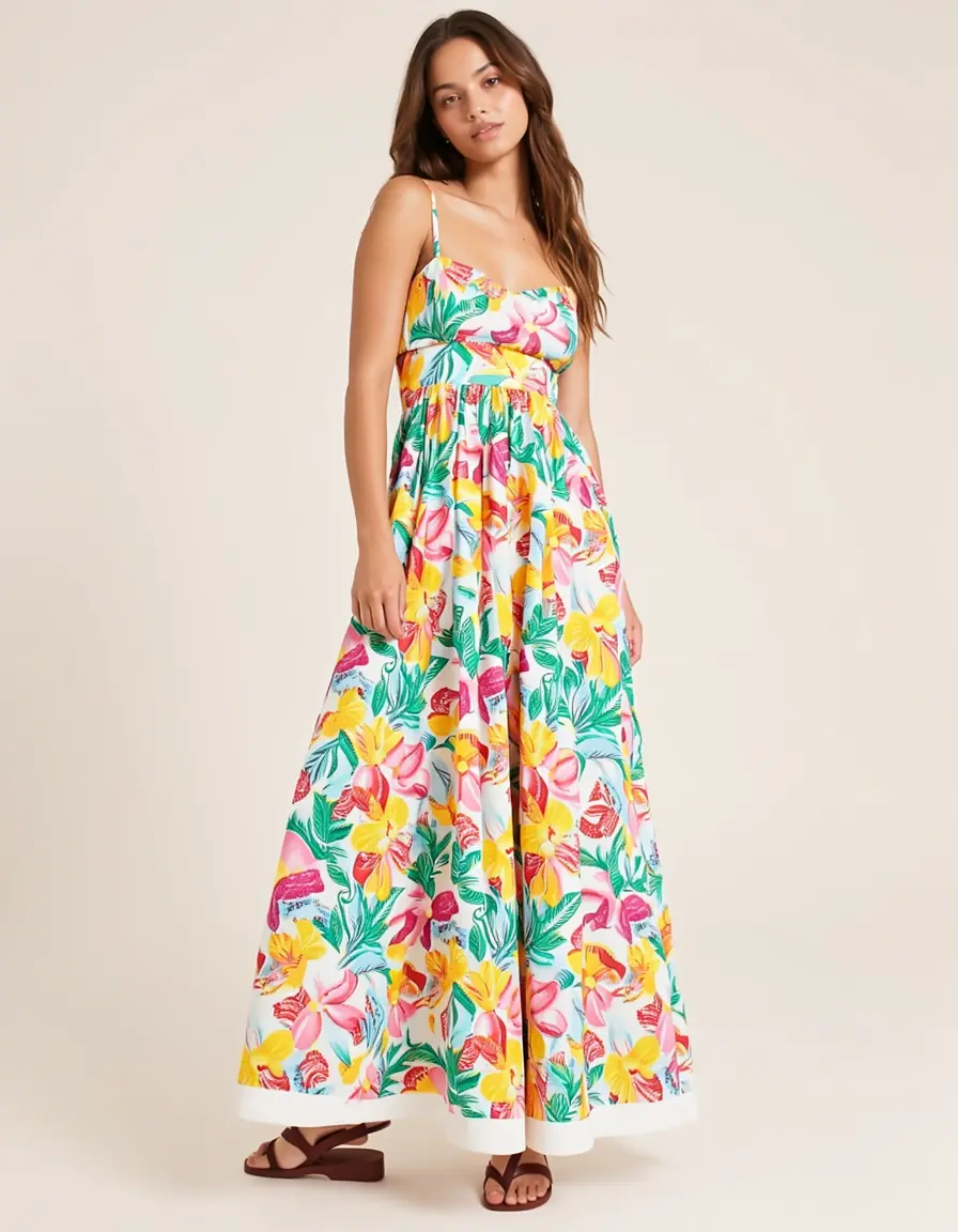 Printed Sundress - Prendisole colorato stampato