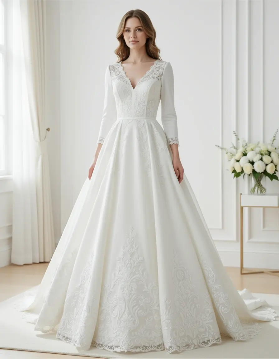 Elegante abito bianco per laurea