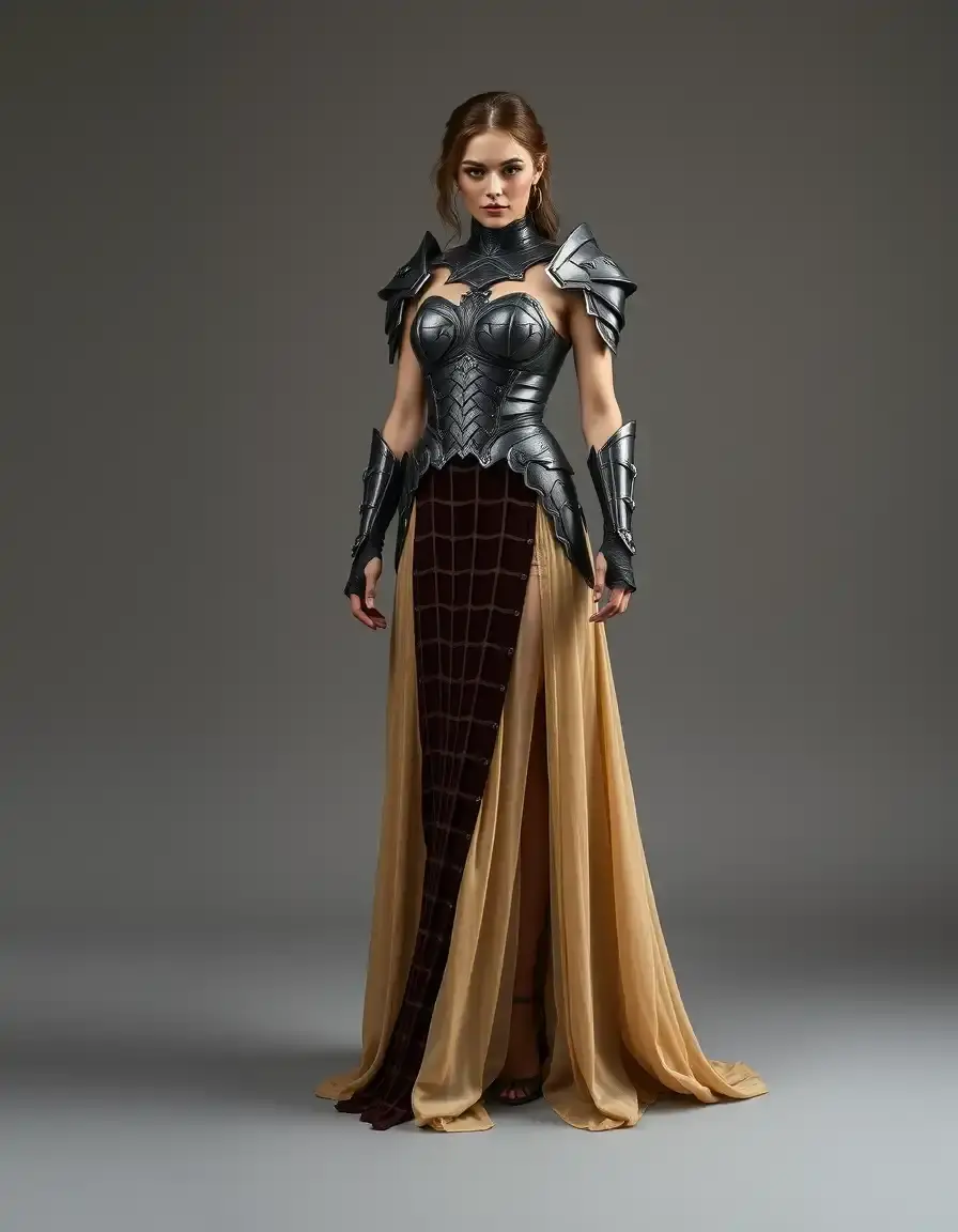 Armored Maxi Dress stile guerriera