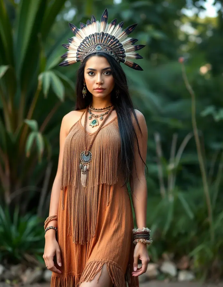 Boho Warrior Dress con frange