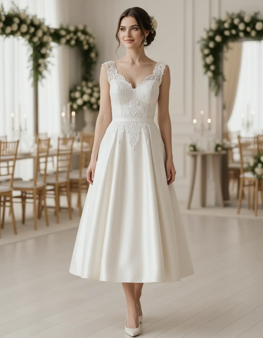 Satin Knee-Length
