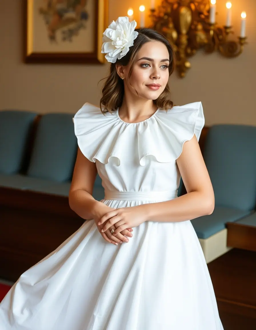 Ruffled Collar Dress