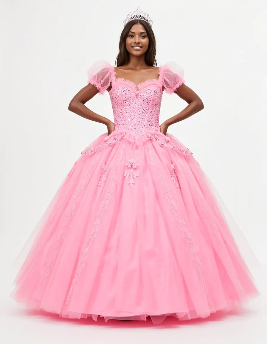 Vestito da Principessa Rosa per Carnevale