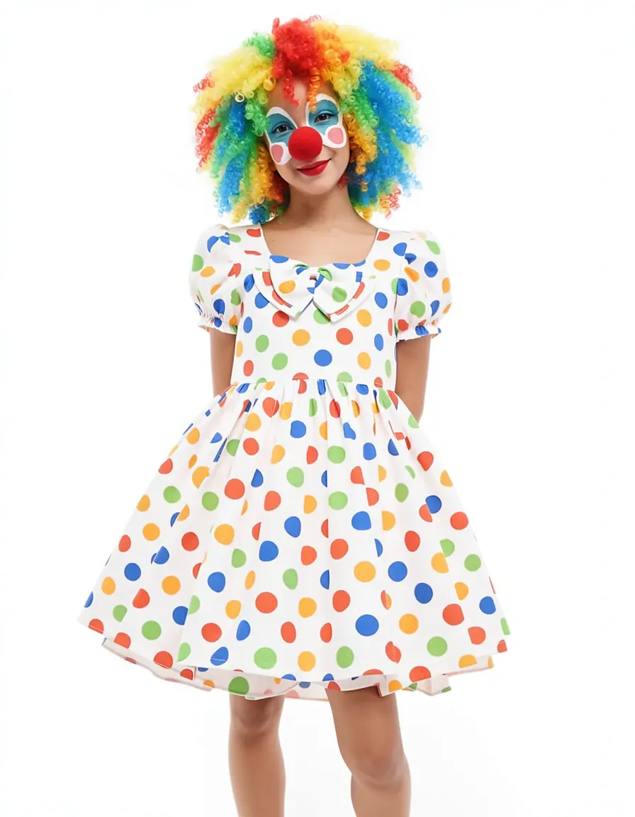 Clown Polka Bimba - Vestito pagliaccetto a pois