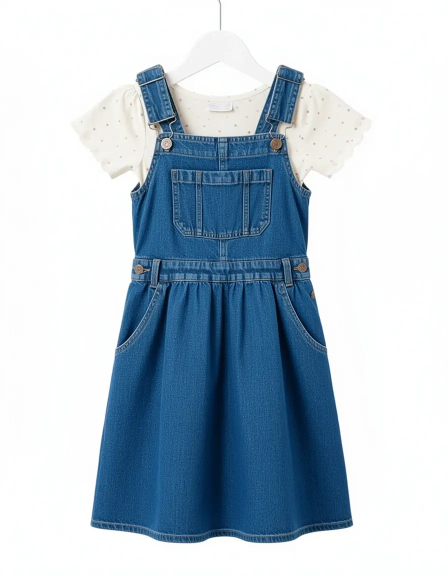 Pinafore denim dress cute