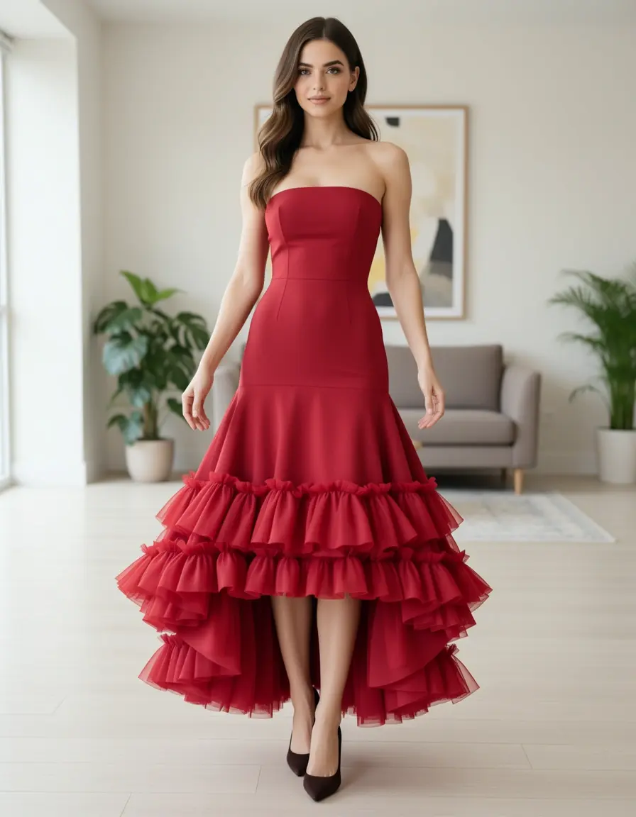 Ruffle Hem Cocktail