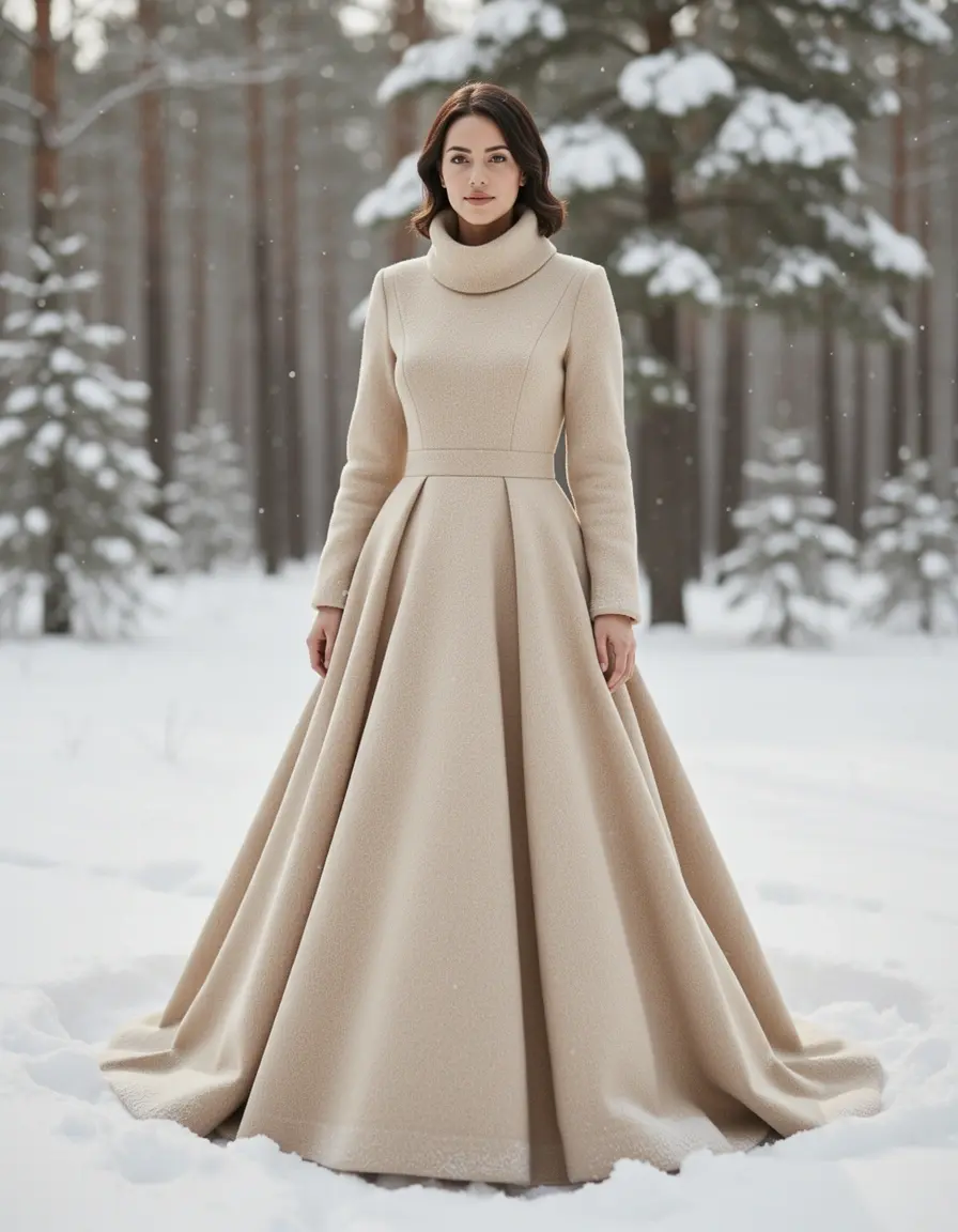 Vestito matrimonio donna invernale caldo
