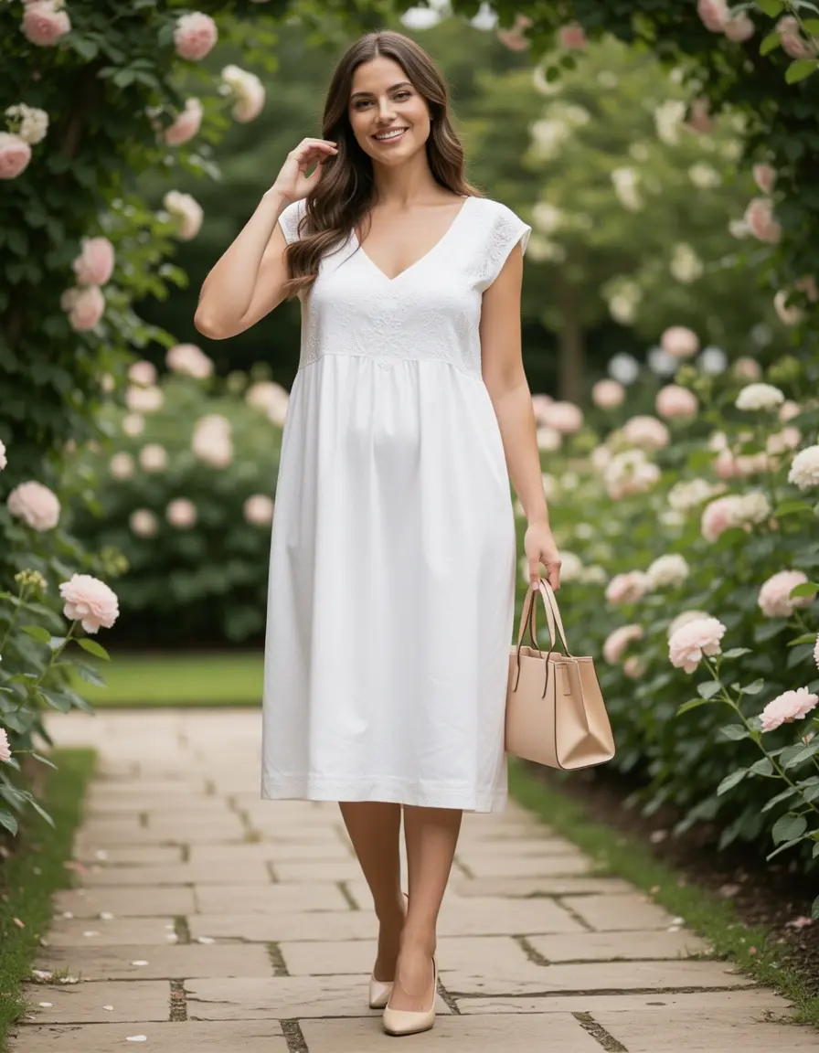 Vestito matrimonio donna casual in cotone