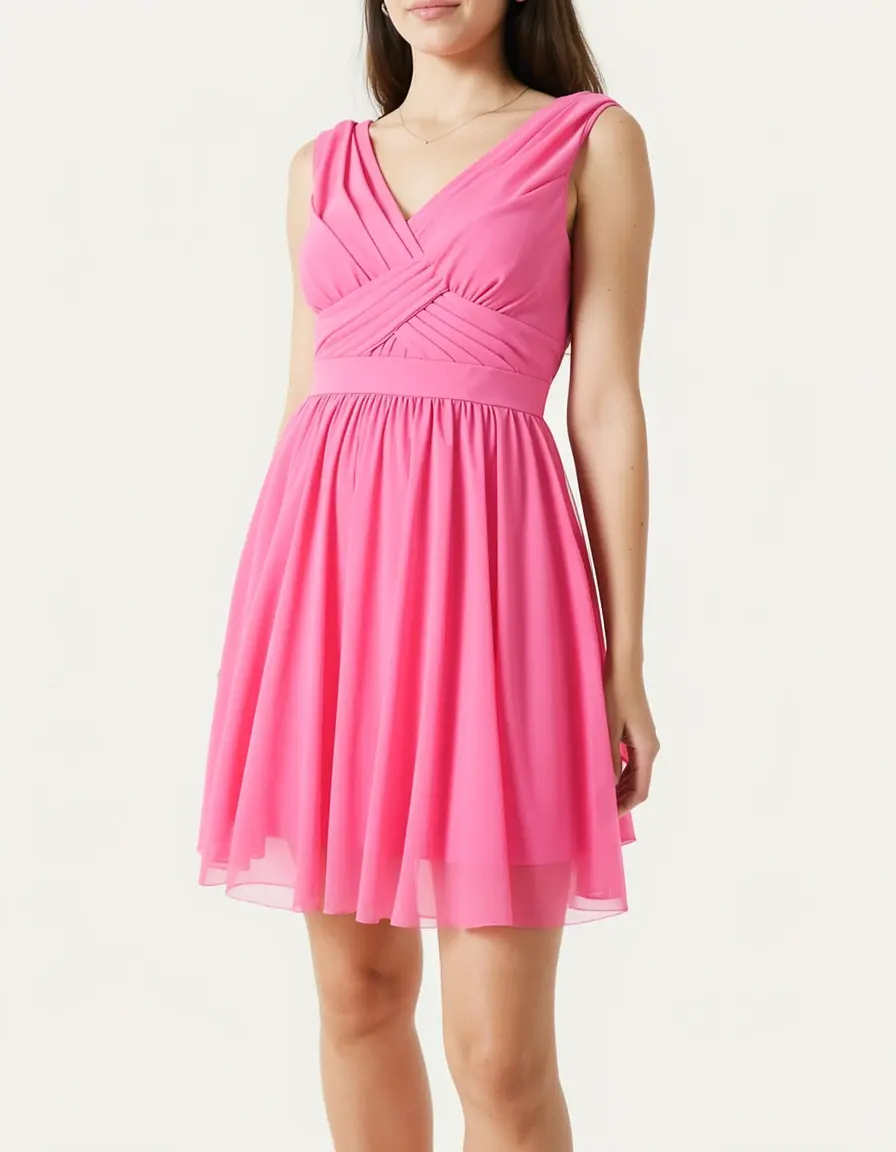 Short Bridesmaid Mini Pink