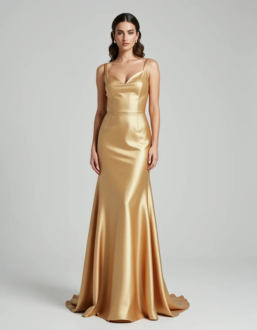 Satin Bridesmaid Gold