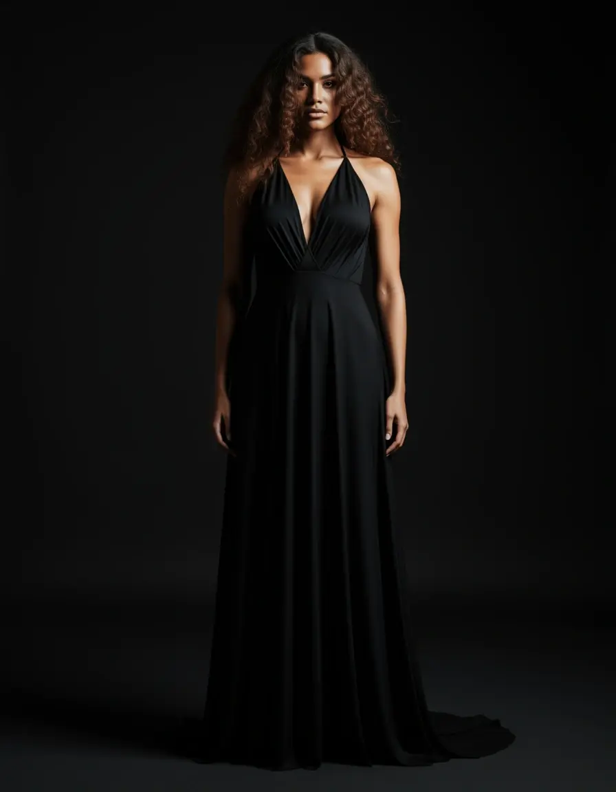 Black Maxi Dress lungo e fluido