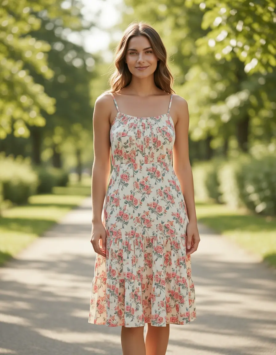 Casual Women's Sundress in cotone leggero