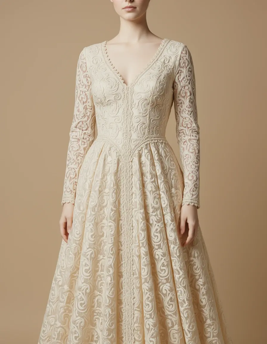 Abito Exquisite Lace in pizzo avorio