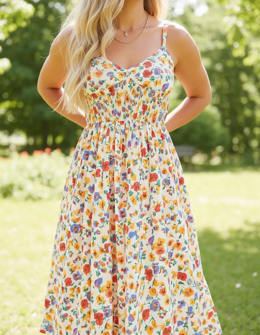 Summer Floral Dress colorato