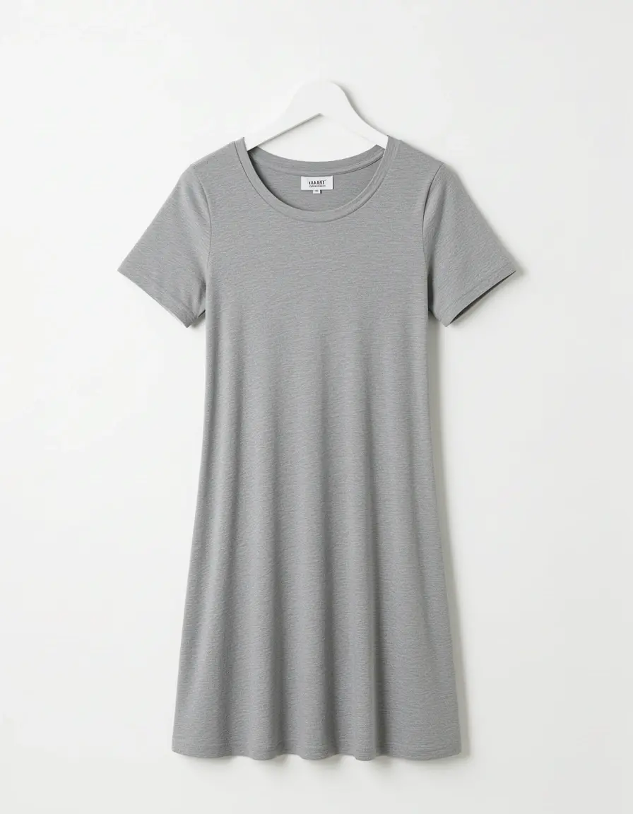 Sporty T-Shirt Dress in jersey grigio