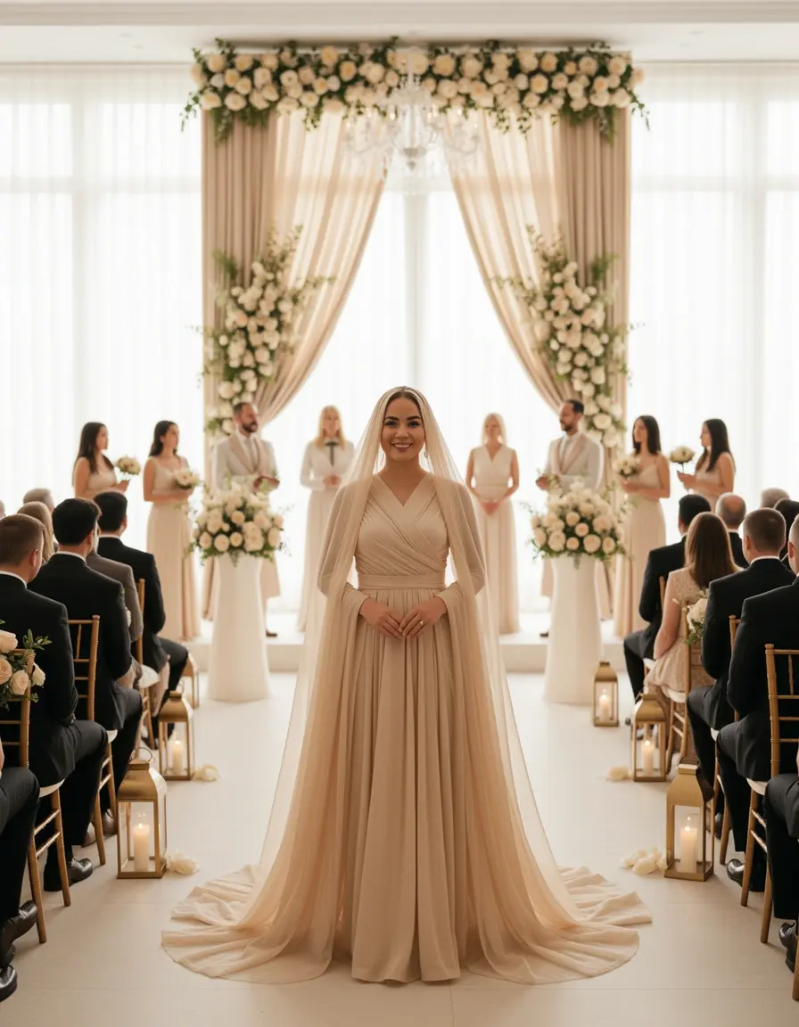Chiffon Wrap Ceremony beige