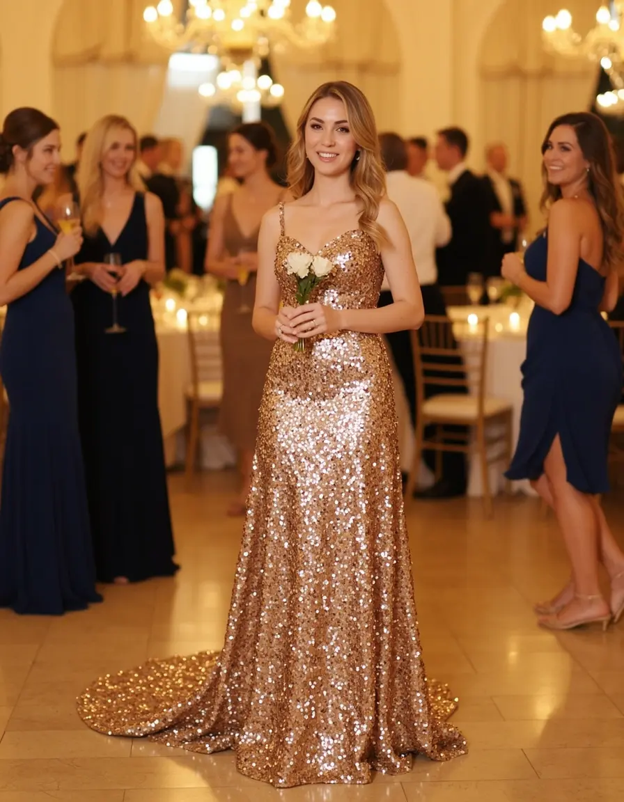 Sequin Party Dress - Abito di paillettes per invitata