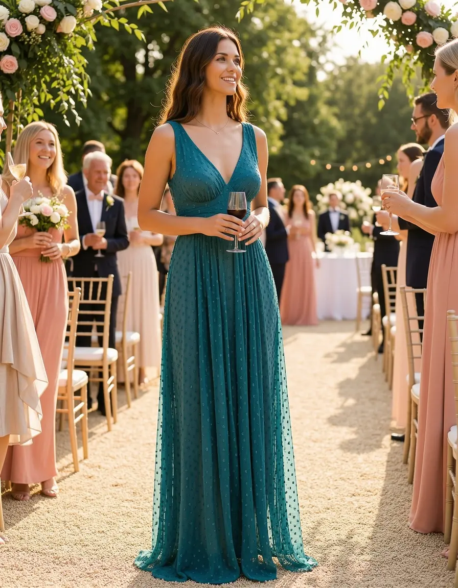 Maxi Wedding Dress - Abito lungo fluente per invitata