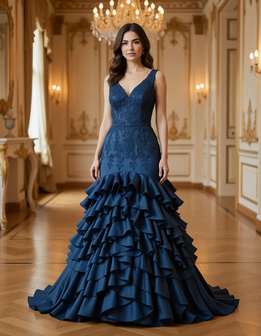 Ruffle Donna Dress - Abito con volant elegante