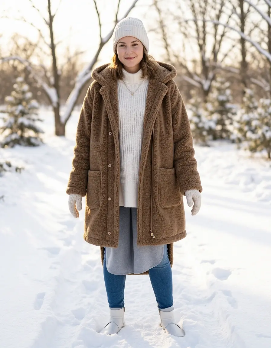 Fleece Lined Dress - Vestito foderato in pile