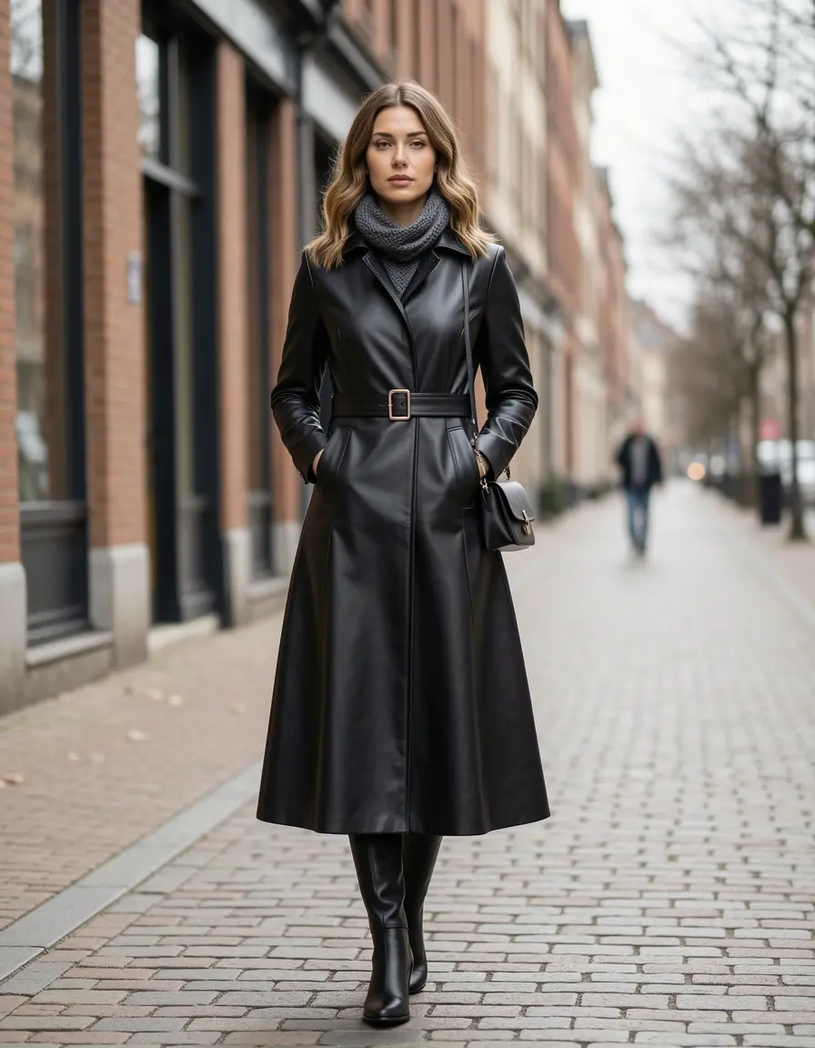 Leather Winter Outfit - Abito in ecopelle per l'inverno