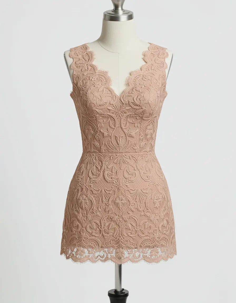 Vestito corto in pizzo elegante