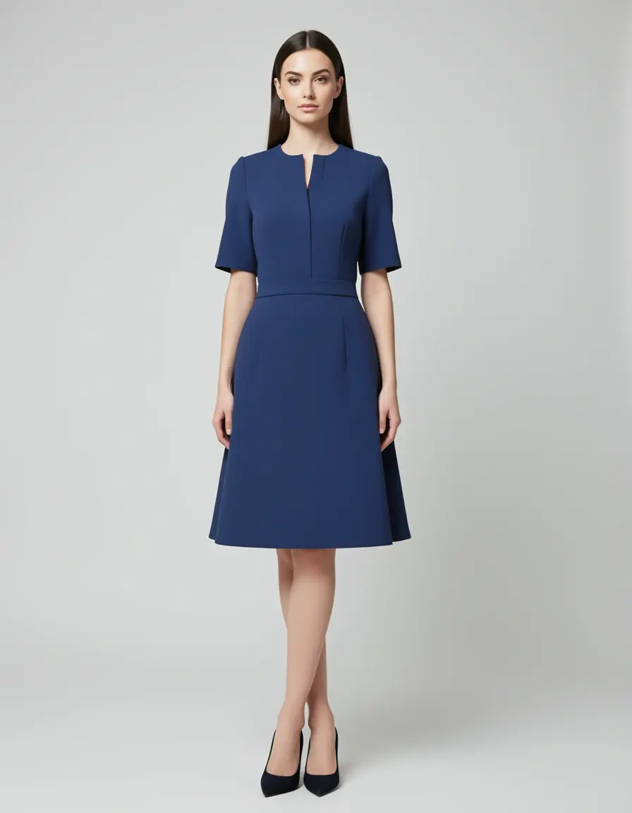 Vestito sartoriale corto elegante